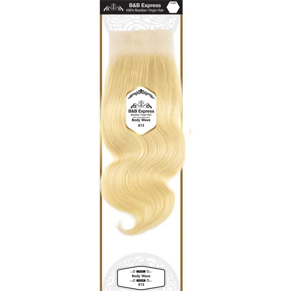 B & B Gold 100% Brazilian Human Hair 13x4 Lace Frontal - #613 - Beauty Exchange Beauty Supply