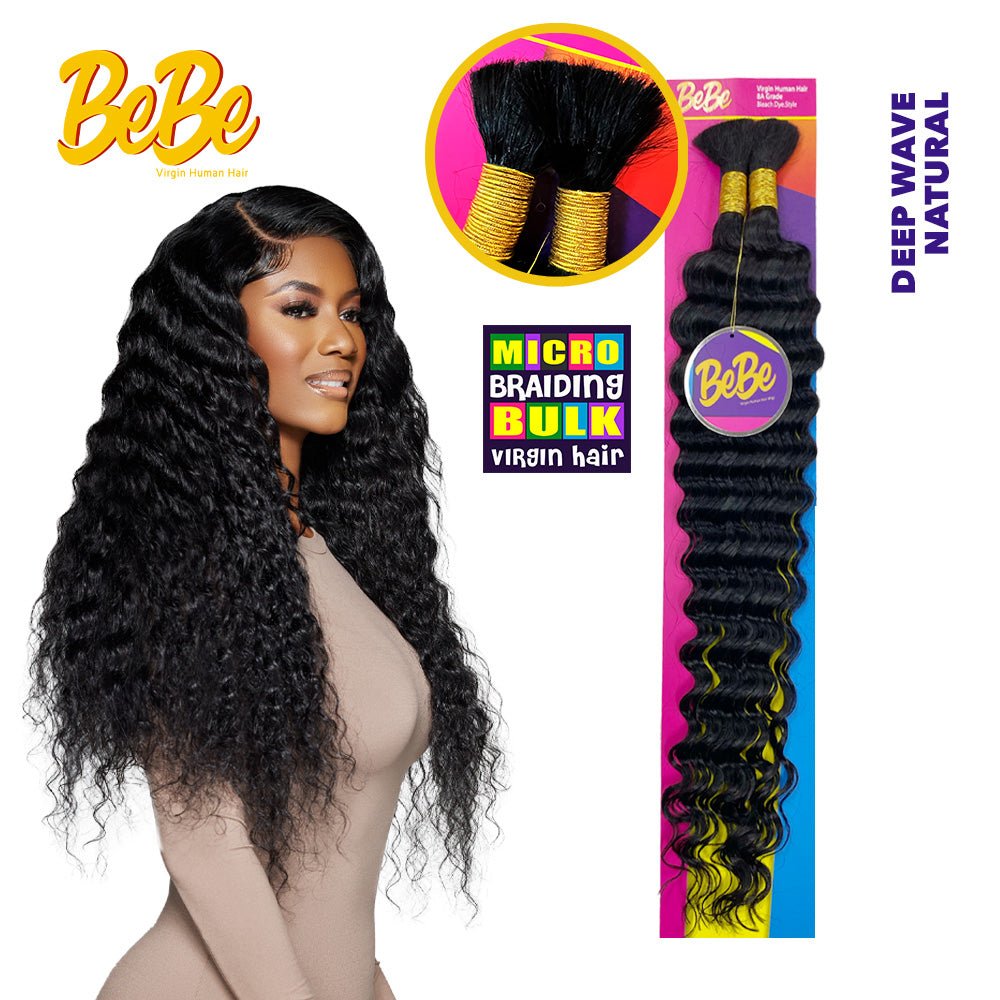 BeBe 100% Virgin Human Bulk Hair - Deep Wave - Beauty Exchange Beauty Supply