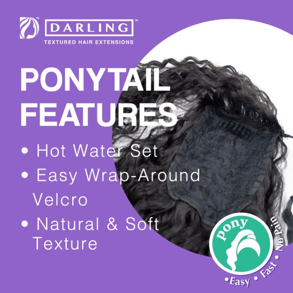 Darling Deep Wave Ponytail Hair Extension Wrap-Around 1X Pack 12" - Beauty Exchange Beauty Supply