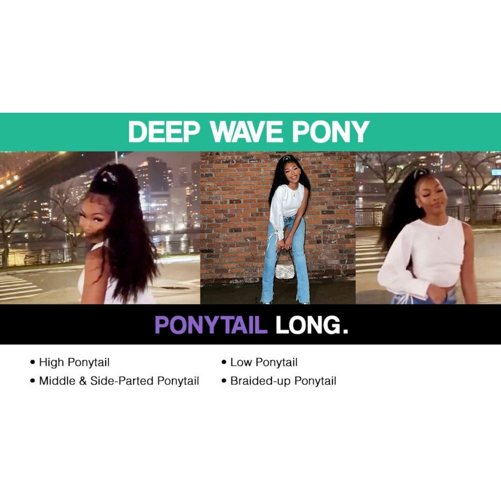 Darling Deep Wave Ponytail Hair Extension Wrap-Around 1X Pack 12" - Beauty Exchange Beauty Supply