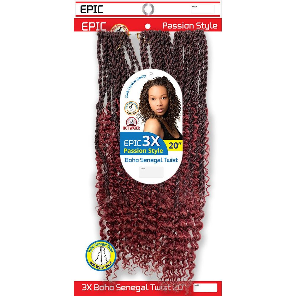 Epic Passion Style Synthetic Crochet - 3X Boho Senegal Twist 20" - Beauty Exchange Beauty Supply