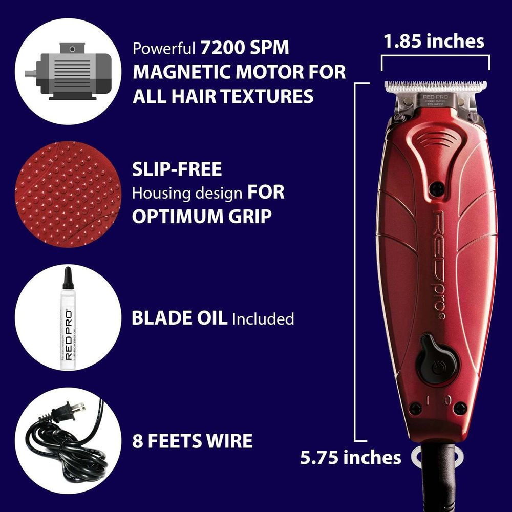 Kiss Red Pro Edgelining T-Shaper Hair Trimmer - Beauty Exchange Beauty Supply