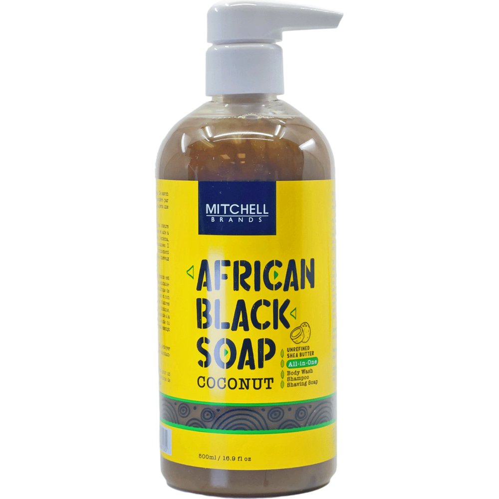 Mitchell Brands African Liquid Coconut Black Soap 16.9oz/500ml - Beauty Exchange Beauty Supply