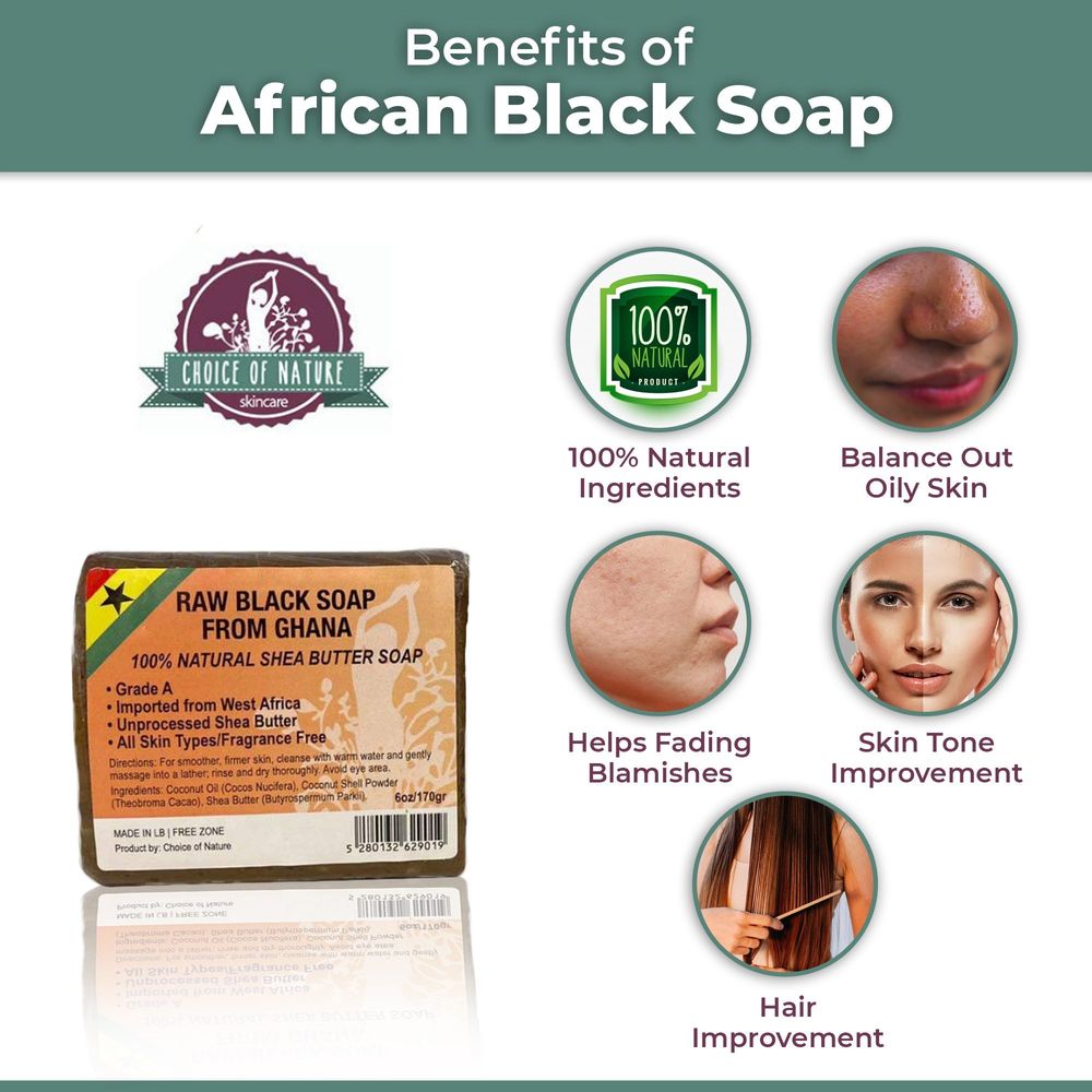 Mitchell Brands African Raw Black Soap from Ghana 6oz/170g - Beauty Exchange Beauty Supply