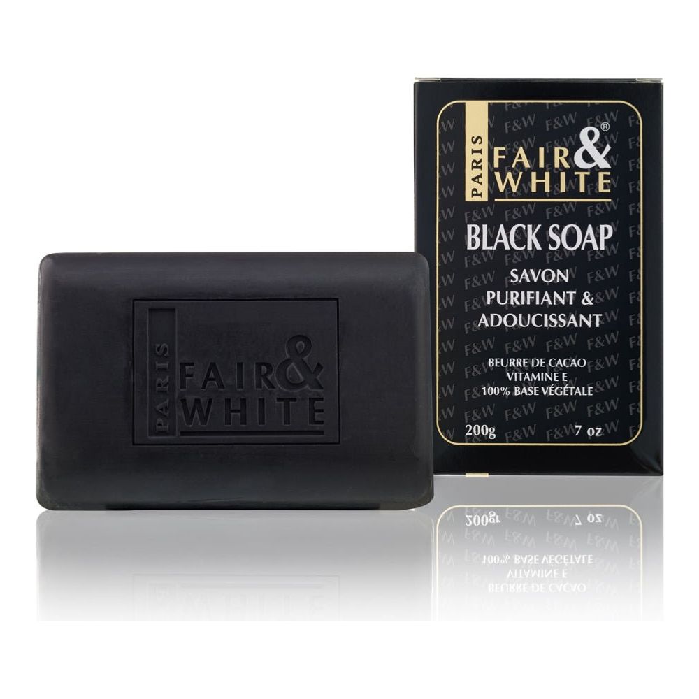 Mitchell Brands Fair & White Original Anti - Bacterial Black Soap 7.2oz/200g - Beauty Exchange Beauty Supply