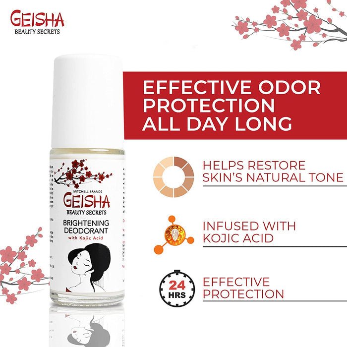 Mitchell Brands Geisha Beauty Secrets Kojic Acid Brightening Deodorant 1oz/30ml - Beauty Exchange Beauty Supply