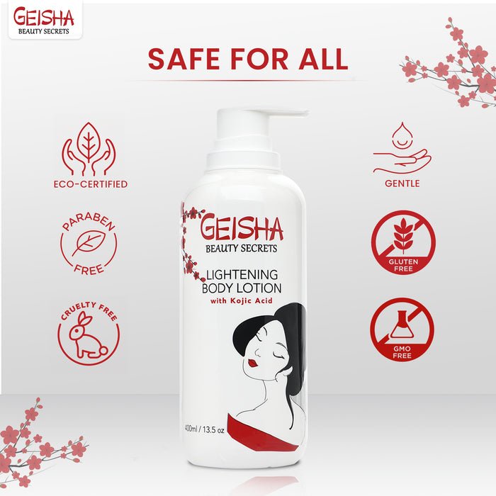 Mitchell Brands Geisha Beauty Secrets Kojic Acid Lightening Body Lotion 13.5oz/400ml - Beauty Exchange Beauty Supply