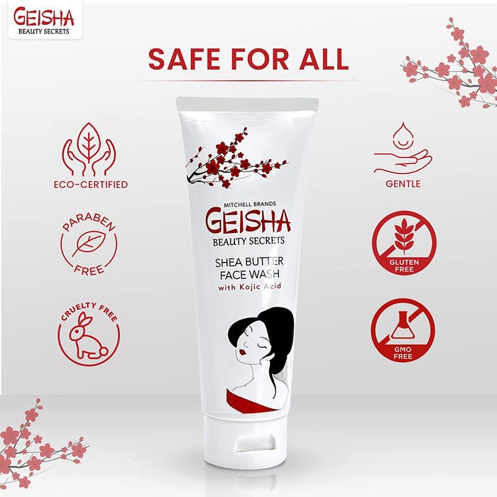 Mitchell Brands Geisha Beauty Secrets Kojic Acid Shea Butter Face Wash 4oz/118ml - Beauty Exchange Beauty Supply