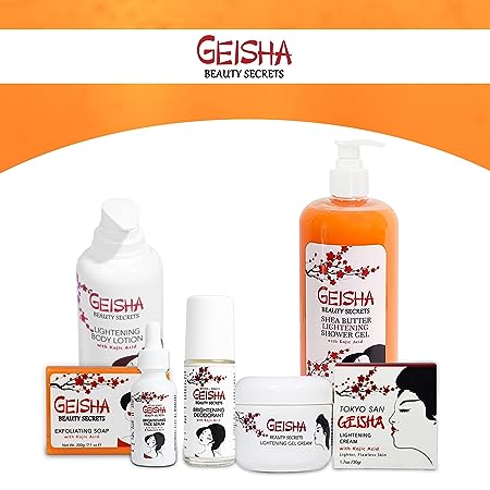 Mitchell Brands Geisha Beauty Secrets Kojic Acid Shea Butter Lightening Shower Gel 33oz/1000ml - Beauty Exchange Beauty Supply