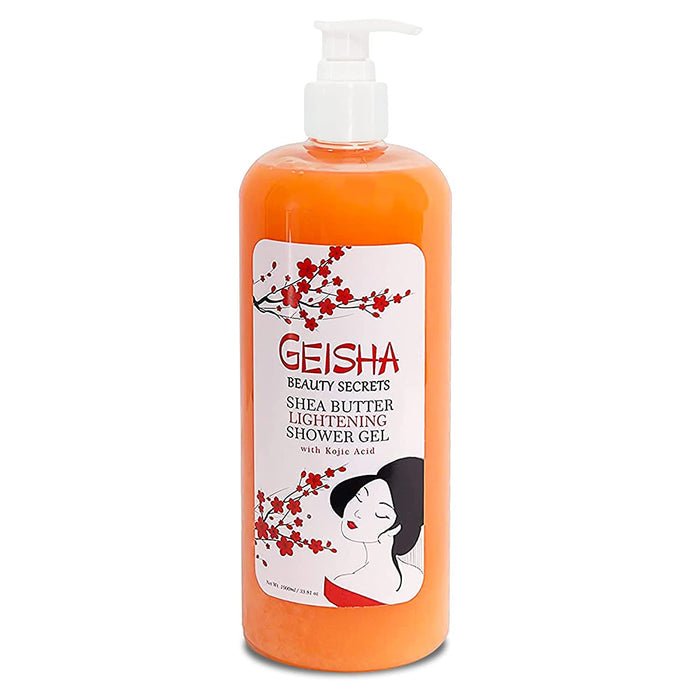 Mitchell Brands Geisha Beauty Secrets Kojic Acid Shea Butter Lightening Shower Gel 33oz/1000ml - Beauty Exchange Beauty Supply