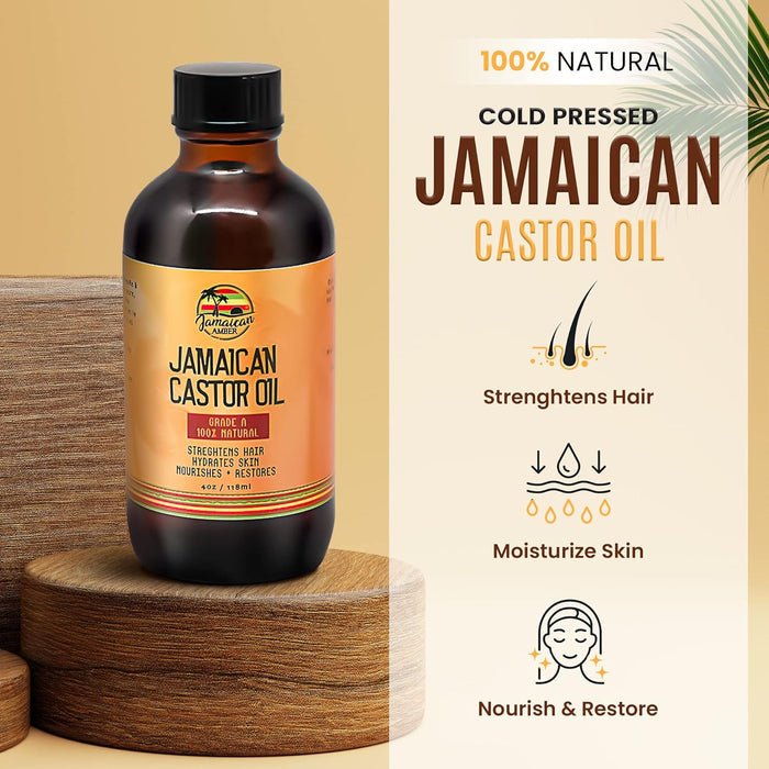 Mitchell Brands Jamaican Amber Jamaican Castor Oil 4oz/118ml - Beauty Exchange Beauty Supply