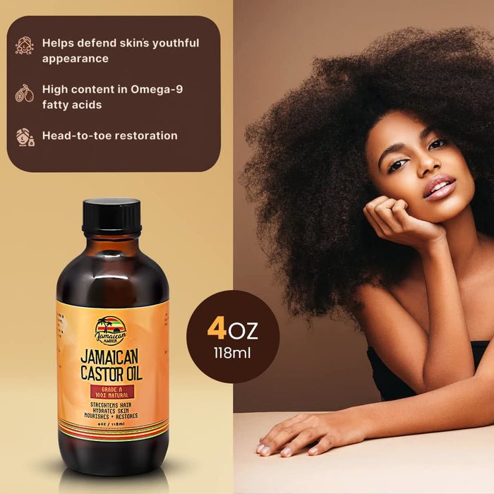 Mitchell Brands Jamaican Amber Jamaican Castor Oil 4oz/118ml - Beauty Exchange Beauty Supply