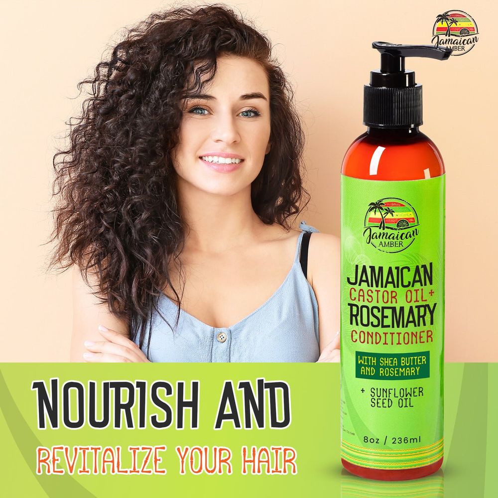 Mitchell Brands Jamaican Amber Jamaican Castor Oil+ Rosemary Conditioner 8oz/236ml - Beauty Exchange Beauty Supply