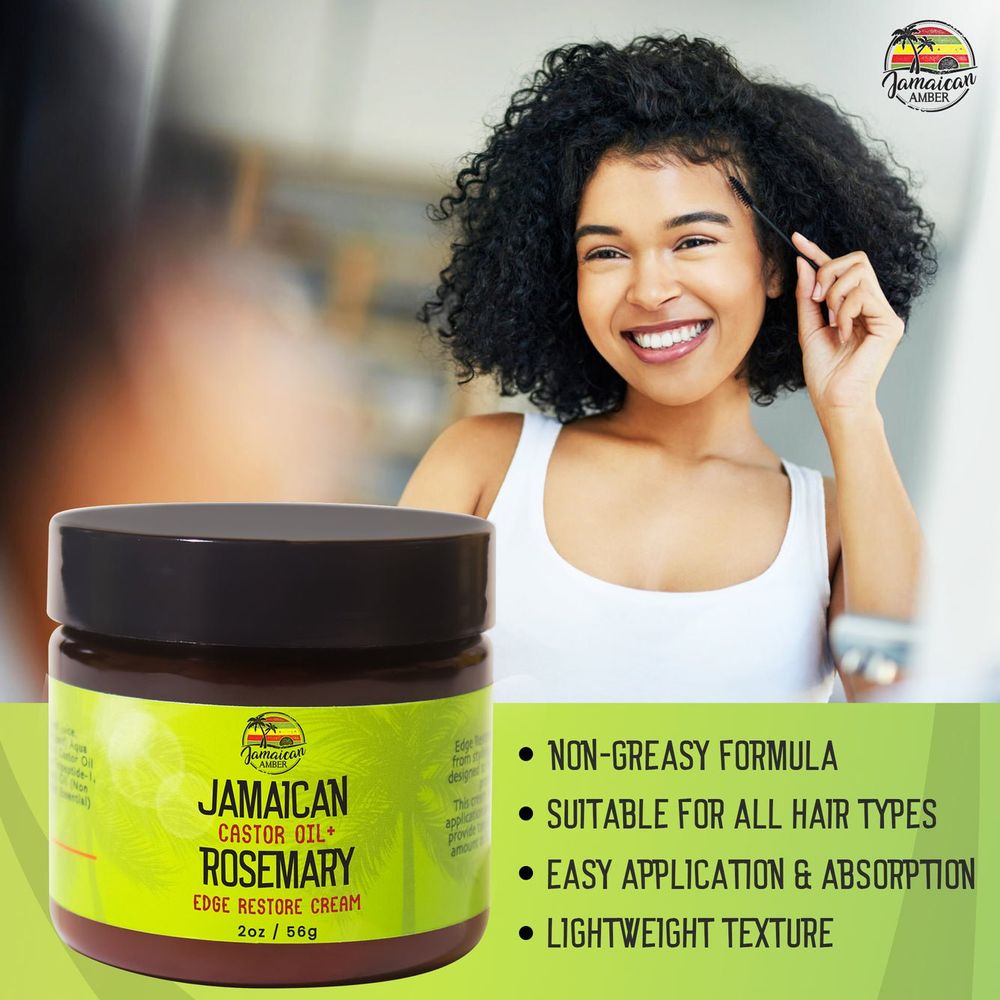 Mitchell Brands Jamaican Amber Jamaican Castor Oil+ Rosemary Edge Restore Cream 2oz/60ml - Beauty Exchange Beauty Supply