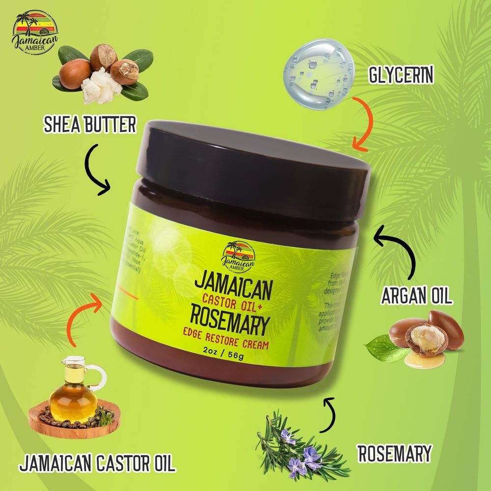 Mitchell Brands Jamaican Amber Jamaican Castor Oil+ Rosemary Edge Restore Cream 2oz/60ml - Beauty Exchange Beauty Supply