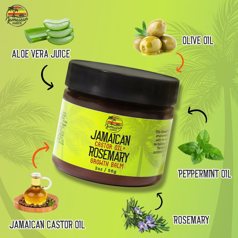 Mitchell Brands Jamaican Amber Jamaican Castor Oil+ Rosemary Hair Growth Balm 2oz/60ml - Beauty Exchange Beauty Supply