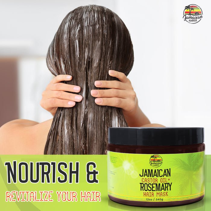 Mitchell Brands Jamaican Amber Jamaican Castor Oil+ Rosemary Hair Masque 12oz/354ml - Beauty Exchange Beauty Supply