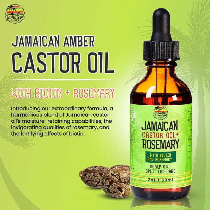 Mitchell Brands Jamaican Amber Jamaican Castor Oil+ Rosemary Hair Oil 2oz/60ml - Beauty Exchange Beauty Supply