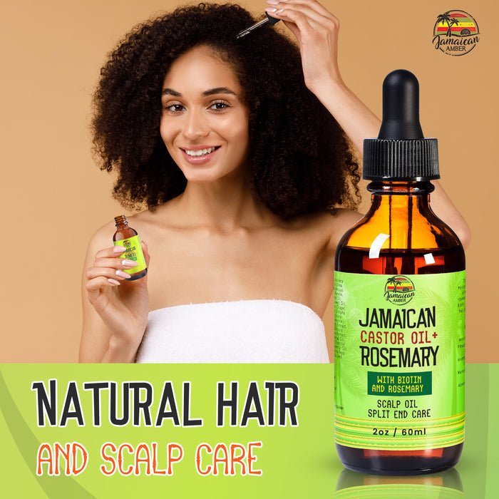 Mitchell Brands Jamaican Amber Jamaican Castor Oil+ Rosemary Hair Oil 2oz/60ml - Beauty Exchange Beauty Supply