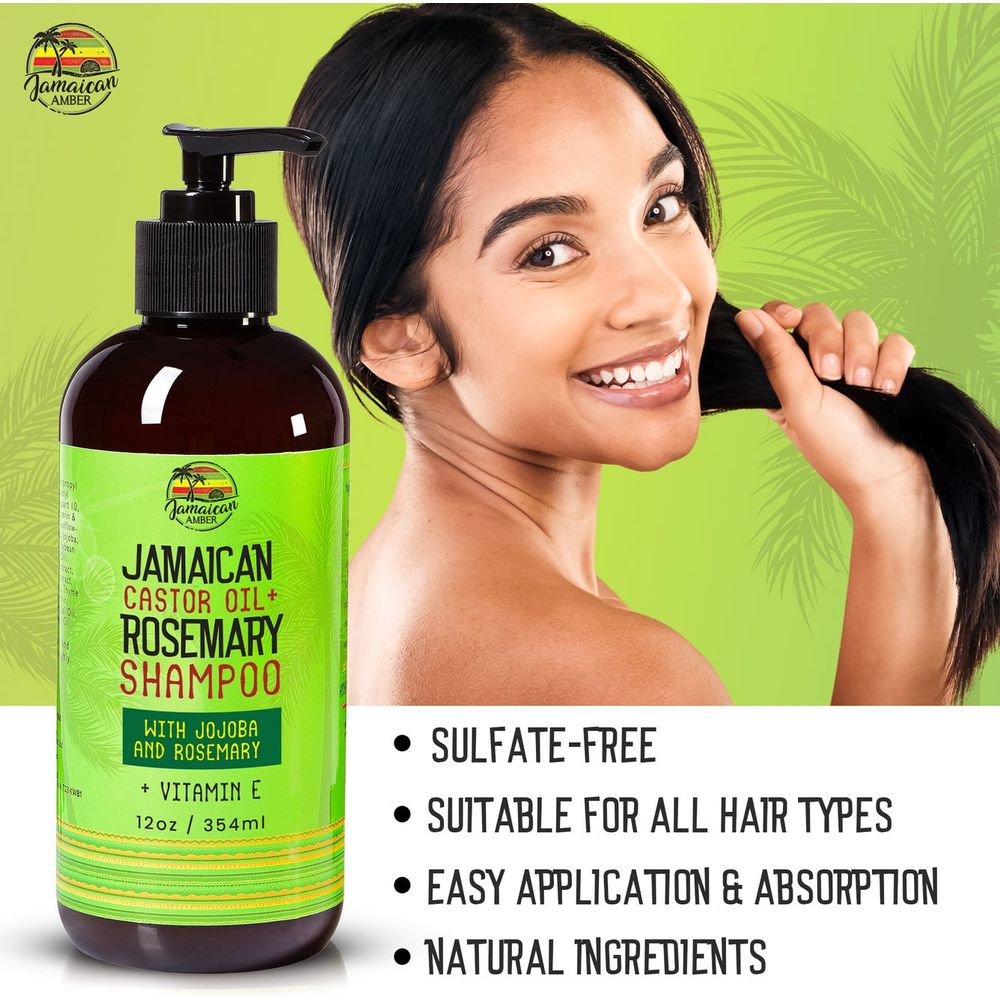 Mitchell Brands Jamaican Amber Jamaican Castor Oil+ Rosemary Shampoo 12oz/354ml - Beauty Exchange Beauty Supply