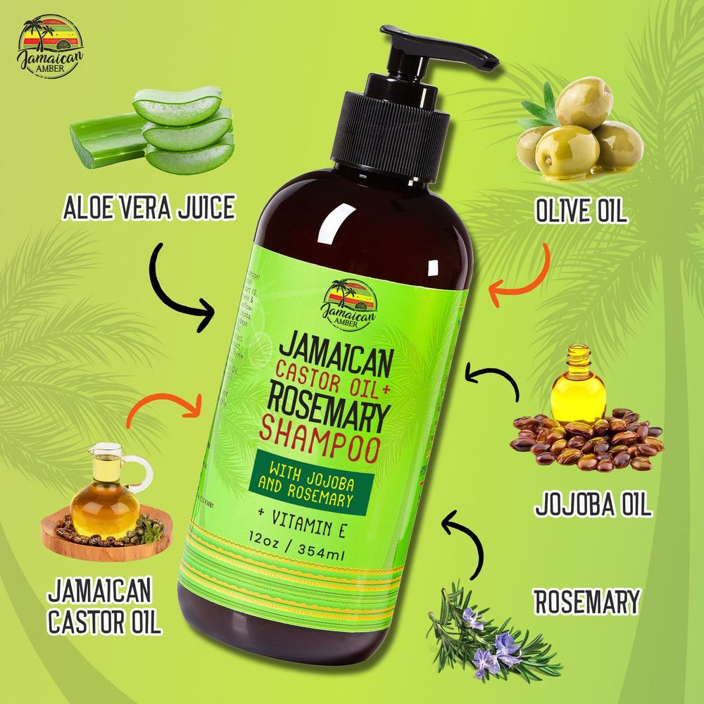 Mitchell Brands Jamaican Amber Jamaican Castor Oil+ Rosemary Shampoo 12oz/354ml - Beauty Exchange Beauty Supply