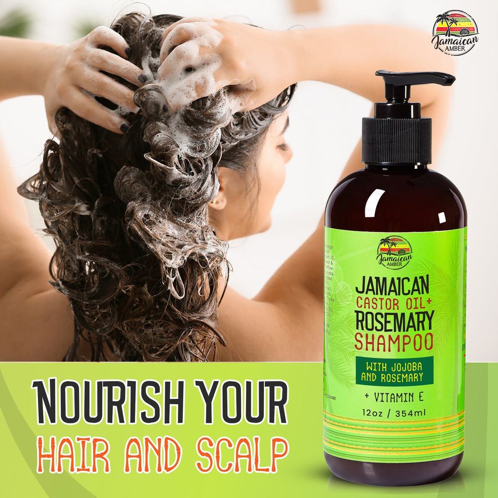 Mitchell Brands Jamaican Amber Jamaican Castor Oil+ Rosemary Shampoo 12oz/354ml - Beauty Exchange Beauty Supply