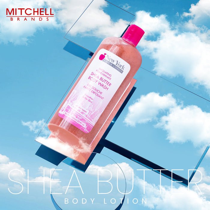 Mitchell Brands New York Fair & Lovely Exfoliating Pomegranate Shea Butter Shower Gel 33.81oz/1000ml - Beauty Exchange Beauty Supply