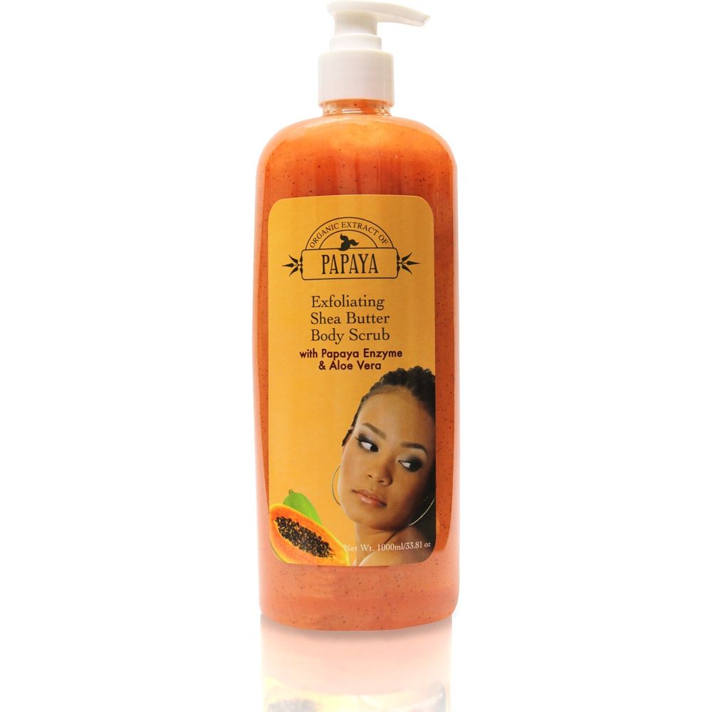 Mitchell Brands Organic Extract of Papaya Exfoliating Shea Butter Body Scrub 33.8oz/1000ml - Beauty Exchange Beauty Supply