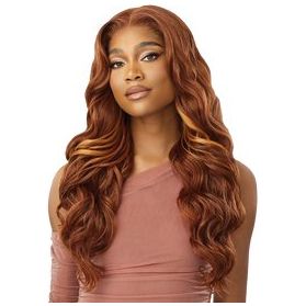 Outre 5"x 5" HD Lace Closure Lace Front Wig Human Hair Blend - Glam Curls 24" - Beauty Exchange Beauty Supply