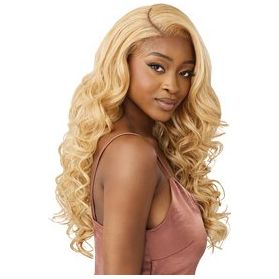 Outre 5"x 5" HD Lace Closure Lace Front Wig Human Hair Blend - Glam Curls 24" - Beauty Exchange Beauty Supply