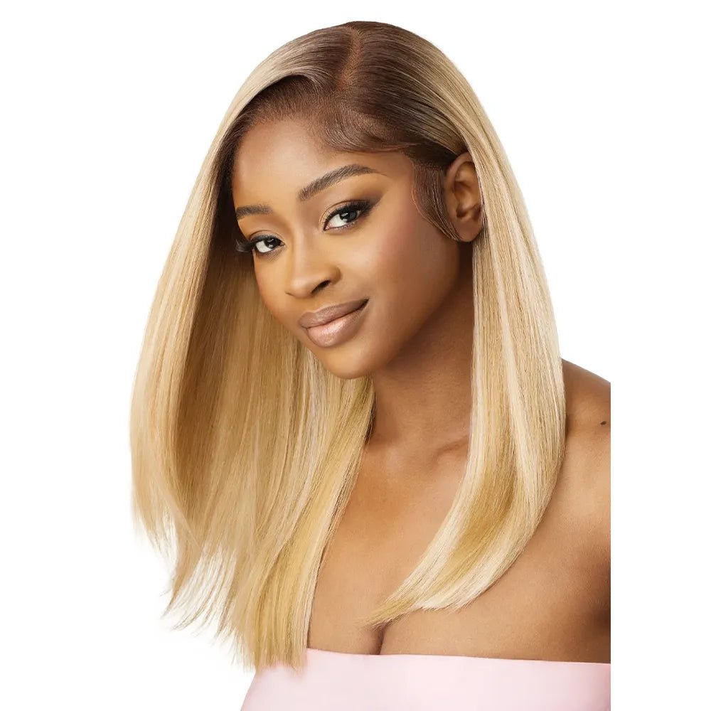 Outre Airtied 100% Fully Hand - Tied Human Hair Blend HD Lace Wig - Sleek Yaki 20" - Beauty Exchange Beauty Supply