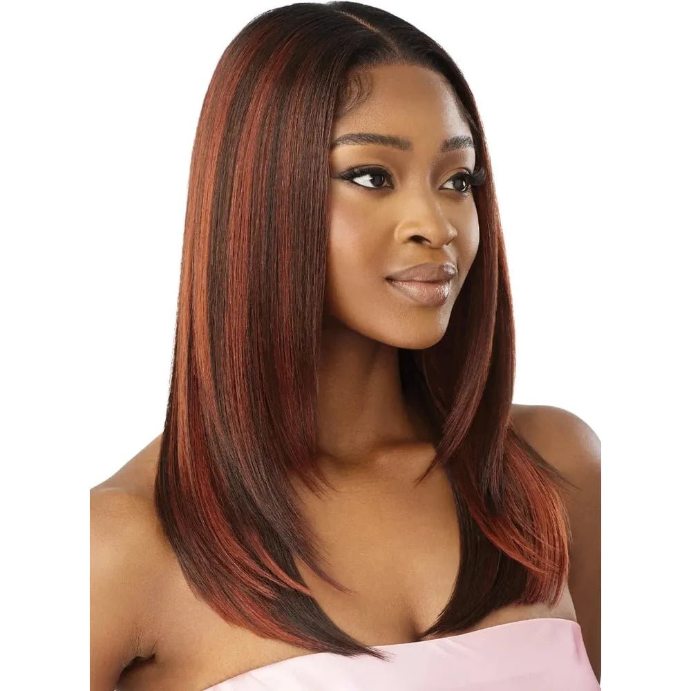 Outre Airtied 100% Fully Hand - Tied Human Hair Blend HD Lace Wig - Sleek Yaki 20" - Beauty Exchange Beauty Supply