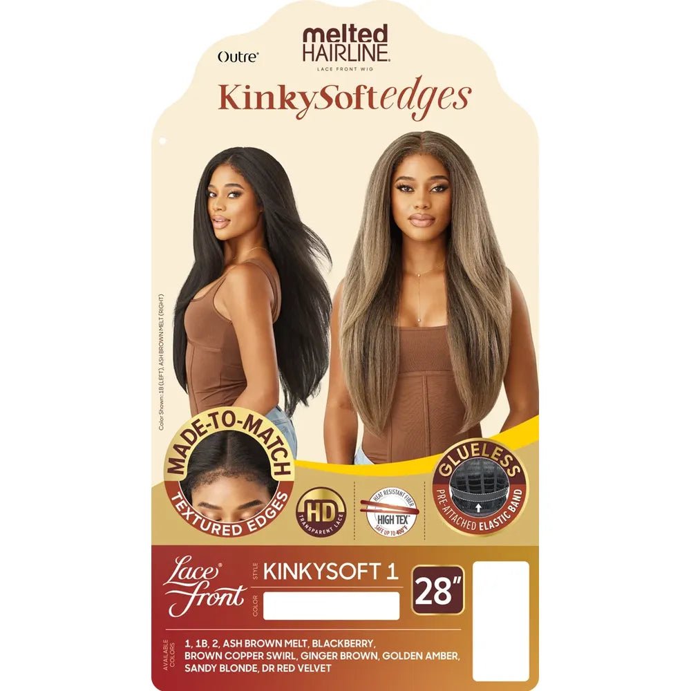 Outre Melted Hairline Kinky Soft Edges HD Lace Front Wig - Kinky Soft 1 - Beauty Exchange Beauty Supply