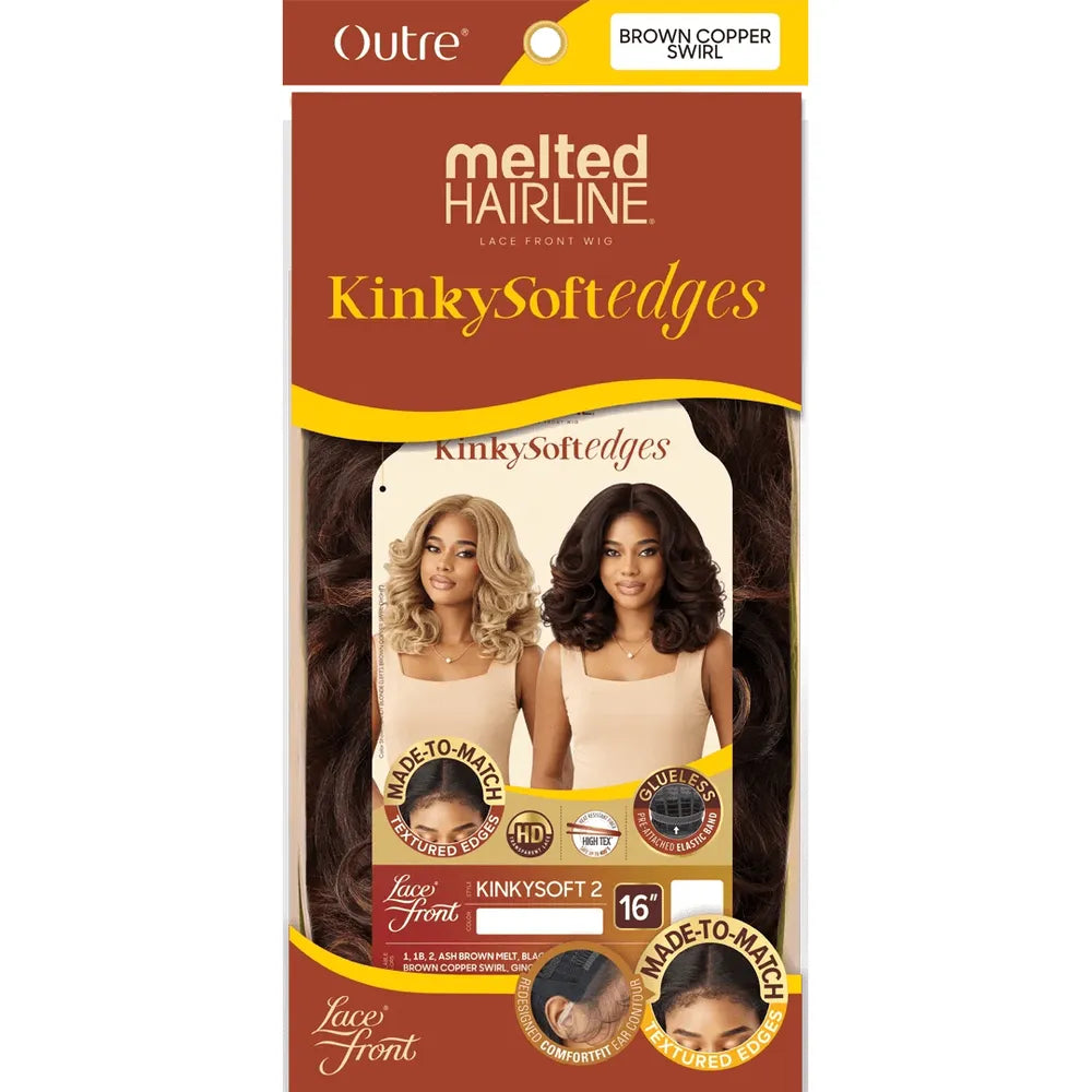 Outre Melted Hairline Kinky Soft Edges HD Lace Front Wig - Kinky Soft 2 - Beauty Exchange Beauty Supply