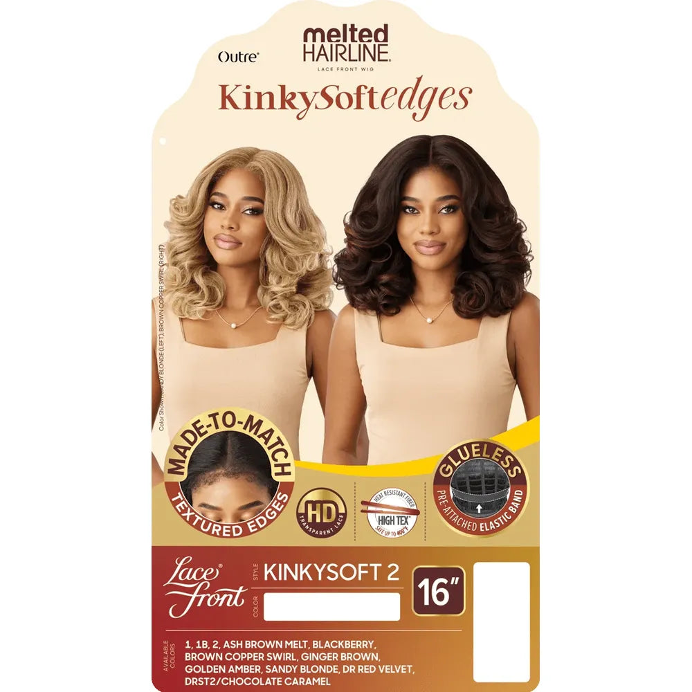 Outre Melted Hairline Kinky Soft Edges HD Lace Front Wig - Kinky Soft 2 - Beauty Exchange Beauty Supply