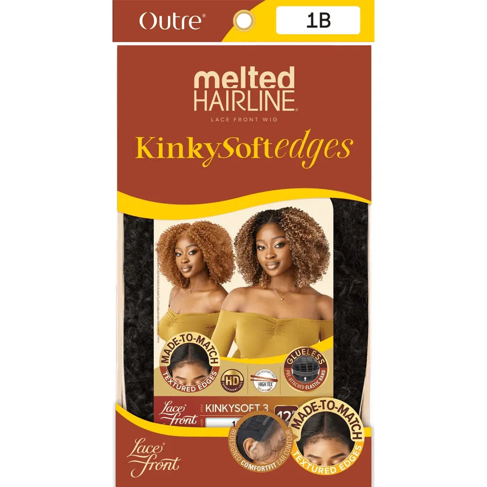 Outre Melted Hairline Kinky Soft Edges HD Lace Front Wig - Kinky Soft 3 - Beauty Exchange Beauty Supply