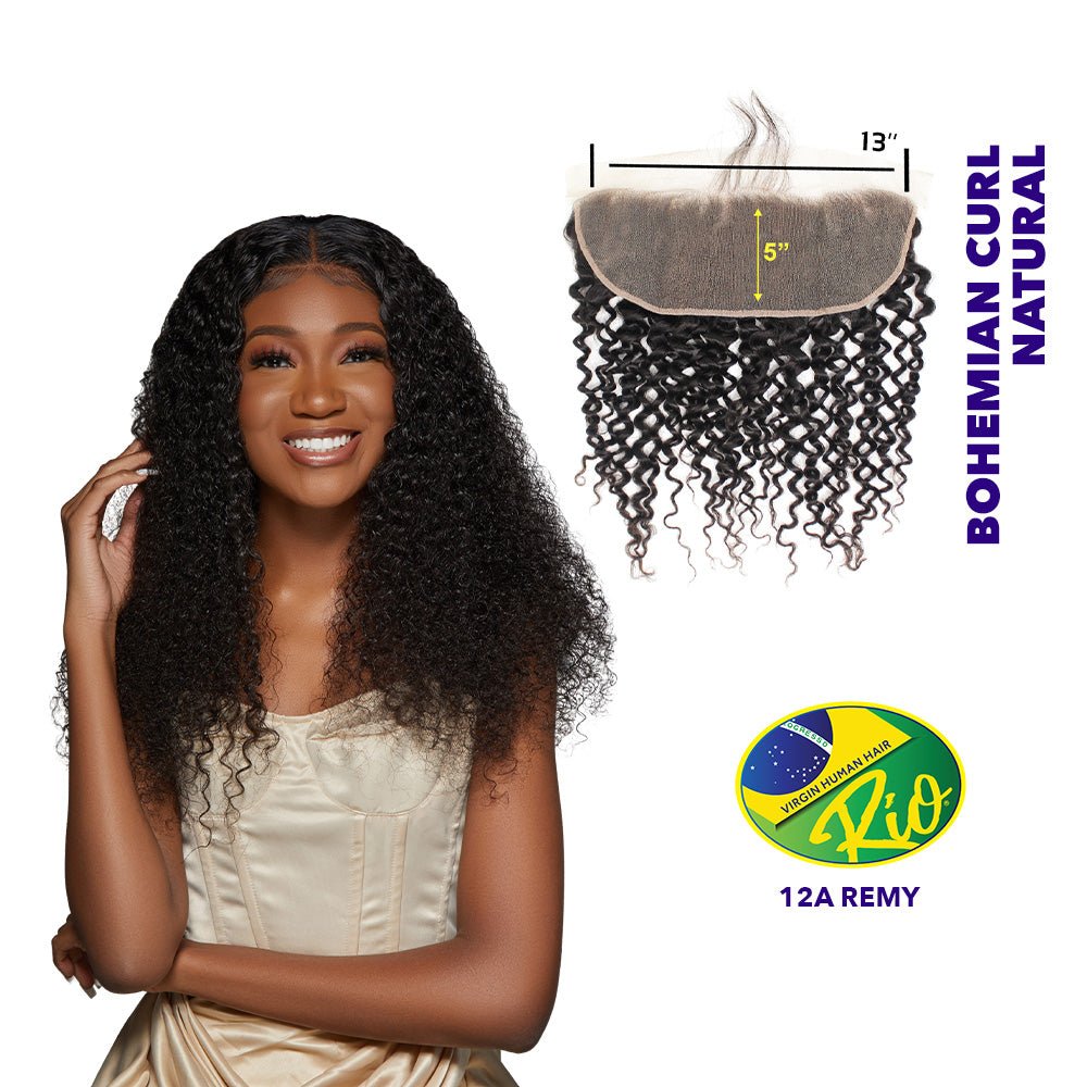 Rio 100% Virgin Human Hair Bohemian 13x5 Frontal - Natural Color - Beauty Exchange Beauty Supply