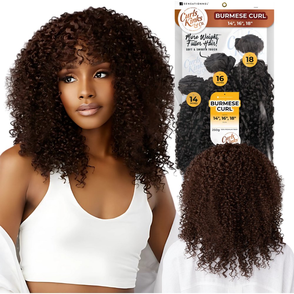 Sensationnel Curls Kinks & Co 100% Premium Fiber Multipack - Burmese Curl - Beauty Exchange Beauty Supply