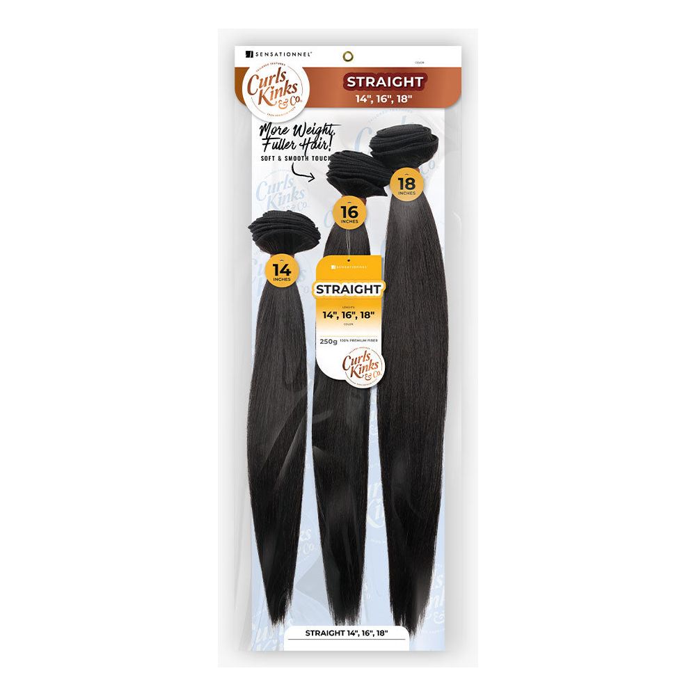 Sensationnel Curls Kinks & Co 100% Premium Fiber Multipack - Straight - Beauty Exchange Beauty Supply