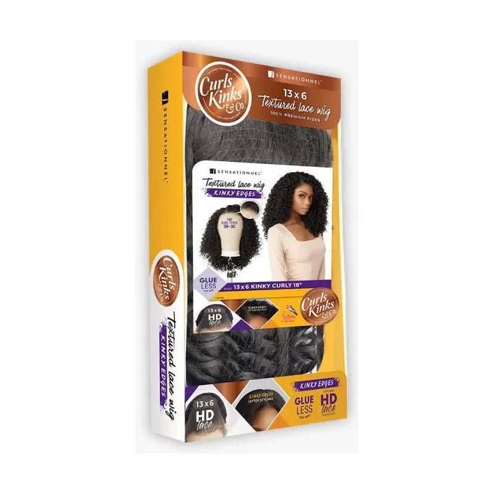 Sensationnel Curls Kinks & Co Kinky Edges 13x6 Synthetic HD Lace Front Wig - Kinky Curly 18" - Beauty Exchange Beauty Supply