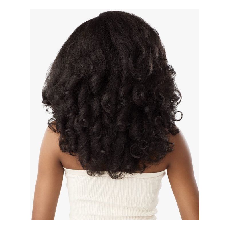 Sensationnel Curls Kinks & Co Kinky Edges Y - Part Synthetic HD Lace Front Wig - Kinky Roller Set 16" - Beauty Exchange Beauty Supply