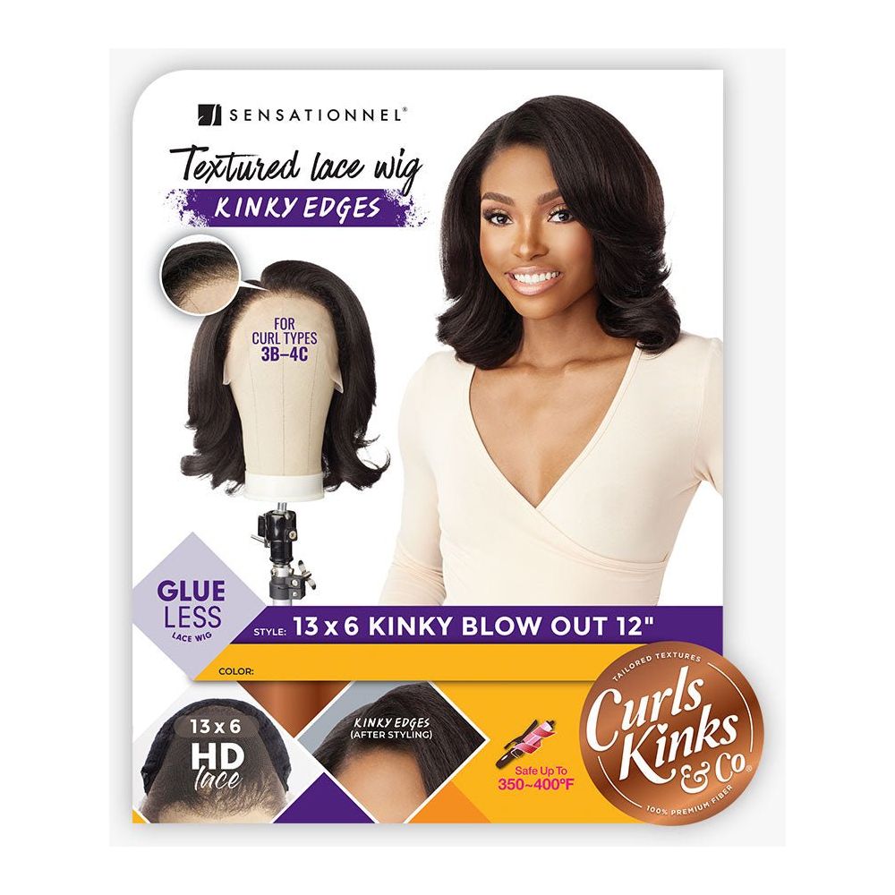 Sensationnel Kinky Edges 13x6 Synthetic HD Lace Front Wig - Kinky Blow Out 12" - Beauty Exchange Beauty Supply