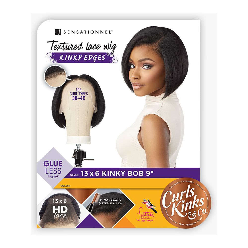 Sensationnel Kinky Edges 13x6 Synthetic HD Lace Front Wig - Kinky Bob 9" - Beauty Exchange Beauty Supply