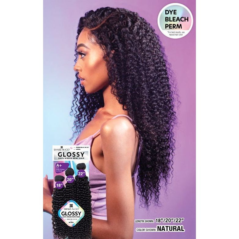 Shake-N-Go Glossy 100% Virgin Remy Hair Bundle Multipack - Spanish Wave - Beauty Exchange Beauty Supply