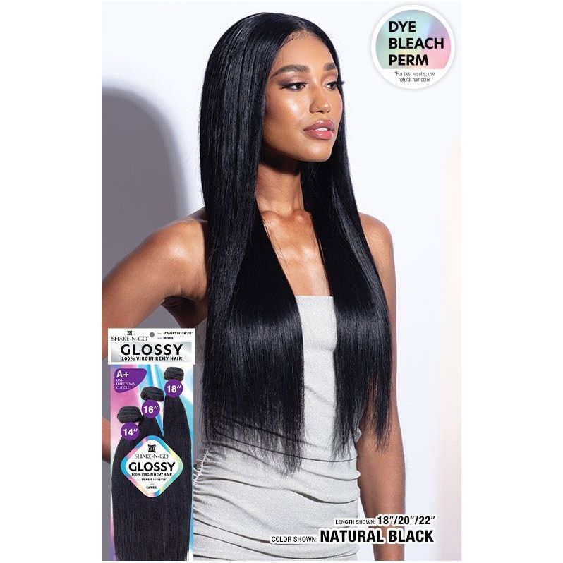 Shake-N-Go Glossy 100% Virgin Remy Hair Bundle Multipack - Straight - Beauty Exchange Beauty Supply