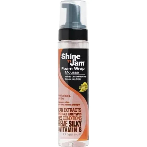 Ampro Shine 'N Jam Supreme Foam Wrap Mousse 8oz - Beauty Exchange Beauty Supply