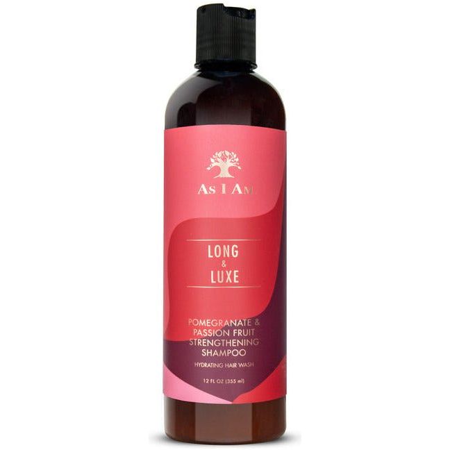 As I Am Long & Luxe Pomegranate & Passion Fruit Strengthening Shampoo 12oz - Beauty Exchange Beauty Supply