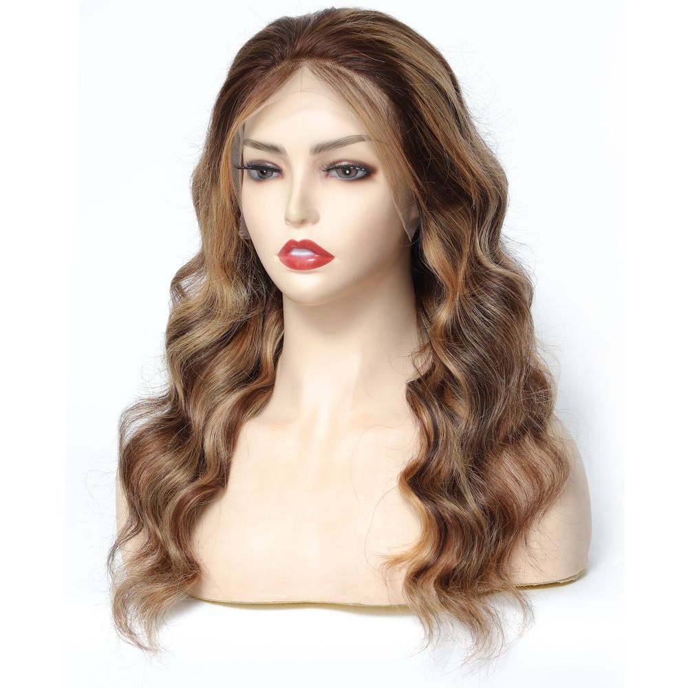 B & B Gold 100% Brazilian Human Hair 13x4 Lace Front Wig - Piano T4/27/30 - Beauty Exchange Beauty Supply