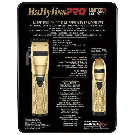 BaByliss PRO Limited FX Collection Gold Clipper & Trimmer - Beauty Exchange Beauty Supply