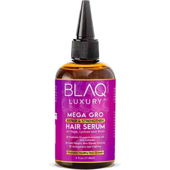 Blaq Luxury Mega Gro Repair and Strengthen Hair Serum 4oz - Beauty Exchange Beauty Supply